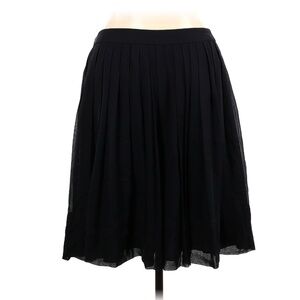 Talbots 100% Silk Black Pleated Skirt Size 16